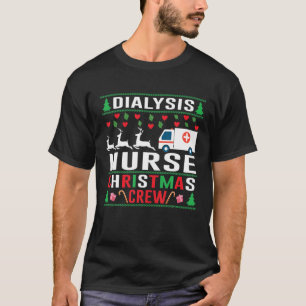 Dialysis Nurse Christmas Crew T-Shirt