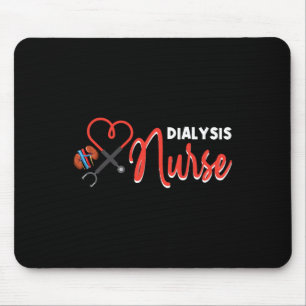 Dialysis Nurse Gifts For Technician Heart Nephrolo Mouse Mat