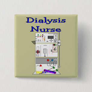 Dialysis Nurse Gifts-Unique Machine Design 15 Cm Square Badge
