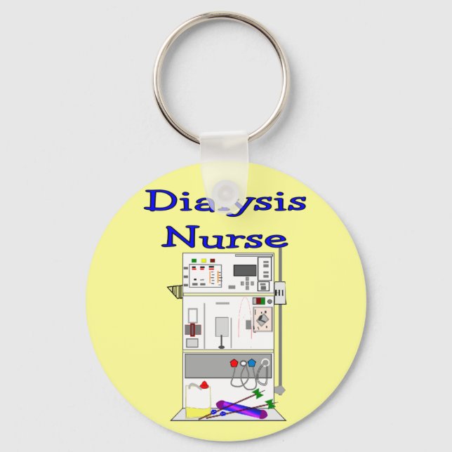 Dialysis Nurse Gifts-Unique Machine Design Key Ring (Front)