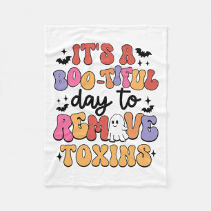 Dialysis Nurse Halloween Remove Toxin Kidney Dialy Fleece Blanket