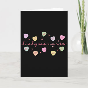 Dialysis Nurse Heart Valentine Day Nephrology Tech Card