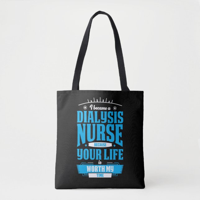 Dialysis Nurse Hero Kidney Nephrology Nursing Tote Bag (Front)
