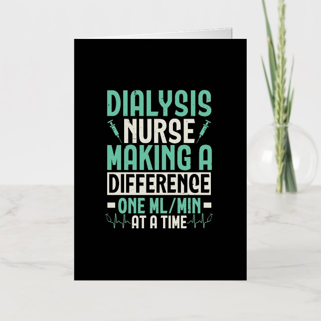 Dialysis Nurse Making A Difference Medical Foil Greeting Card (Front)