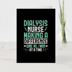 Dialysis Nurse Making A Difference Medical Foil Greeting Card