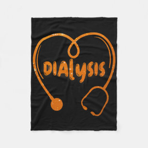 Dialysis Nurse Nephrology Kidney Disease Nursing 4 Fleece Blanket