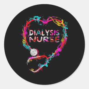 Dialysis Nurse Nephrology Kidney Disease Nursing 6 Classic Round Sticker