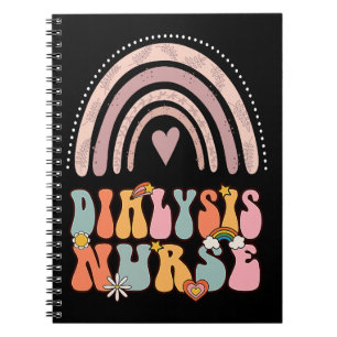Dialysis Nurse Nephrology Nursing Groovy Retro Rai Notebook
