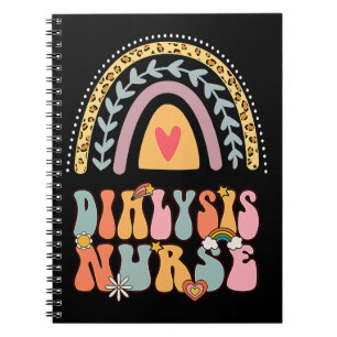 Dialysis Nurse Nephrology Nursing Groovy Retro Rai Notebook