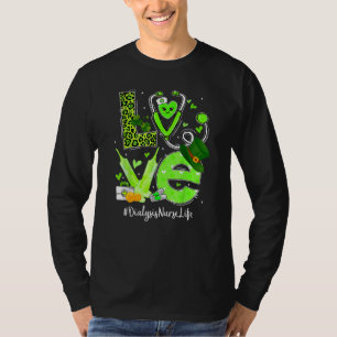 Dialysis Nurse Nurse Life Love Heart Stethoscope R T-Shirt