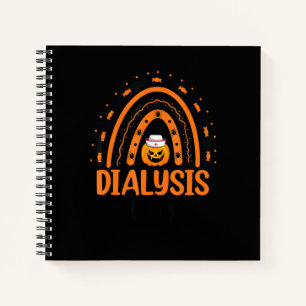 Dialysis Nurse Rainbow Dialysis Nursing Halloween Notebook