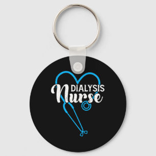Dialysis Nurse Stethoscope Kidney Disease Nephrolo Key Ring