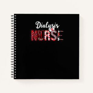Dialysis Nurse Stethoscope Leopard Print Nursing S Notebook