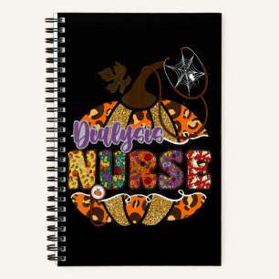 Dialysis Nurse Stethoscope Nursing Halloween Pumpk Notebook