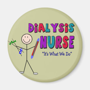 Dialysis Nurse Stick Person Design Magnet