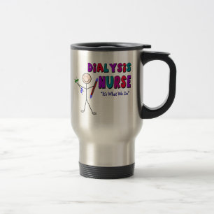 Dialysis Nurse Stick Person Design Travel Mug