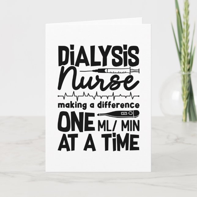 Dialysis Nurse Technician Dialysis Tech Nephrology Card (Front)