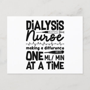 Dialysis Nurse Technician Dialysis Tech Nephrology Postcard