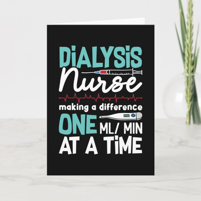 Dialysis Nurse Technician Nephrology Dialysis Tech Card (Front)