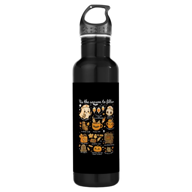 Dialysis Nurse Tis The Season To Halloween 710 Ml Water Bottle (Front)