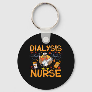 Dialysis Nurse Turkey Thanksgiving Stethoscope Aut Key Ring