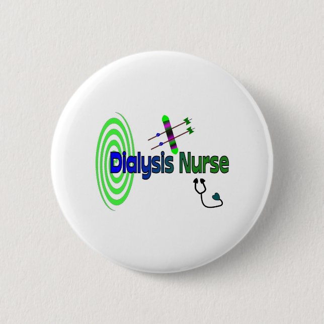 "Dialysis Nurse" Unique graphics Gifts 6 Cm Round Badge (Front)