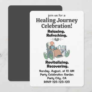 Dialysis Patient Relaxing Wellness Healing Journey Invitation