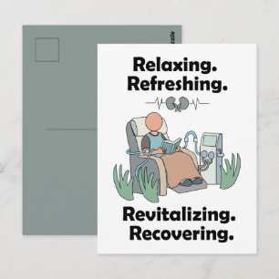 Dialysis Patient Revitalising Recovery Party Postcard