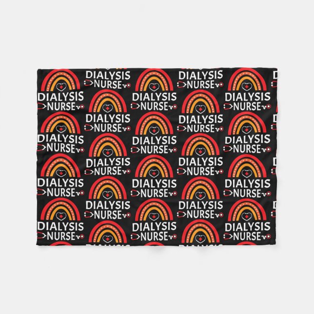 Dialysis Rn Nephrology Registered Nurse Kidney  Fleece Blanket (Front (Horizontal))