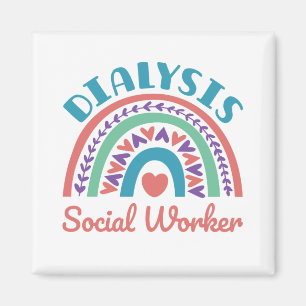 Dialysis Social Worker LCSW Renal Rainbow Magnet