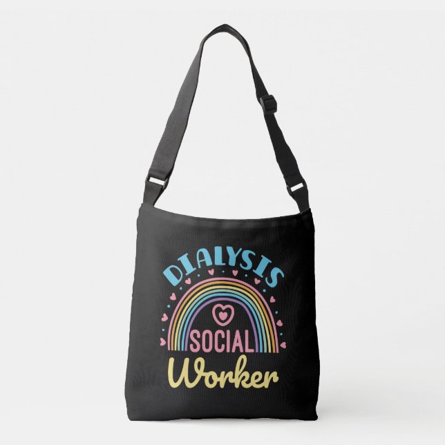 Dialysis Social Worker Renal LCSW Crossbody Bag (Front)