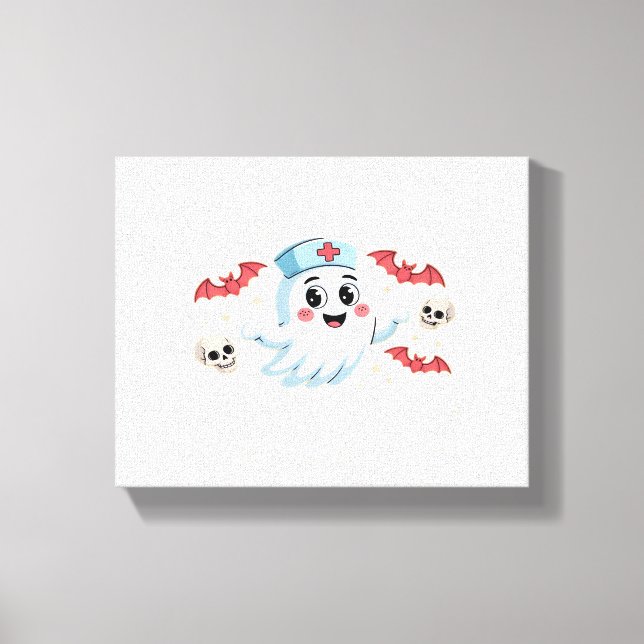 Dialysis Spooky Squad Renal Halloween Nephrology N Canvas Print (Front)