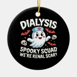 Dialysis Spooky Squad Renal Halloween Nephrology N Ceramic Tree Decoration