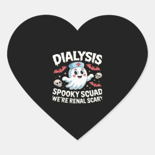 Dialysis Spooky Squad Renal Halloween Nephrology N Heart Sticker