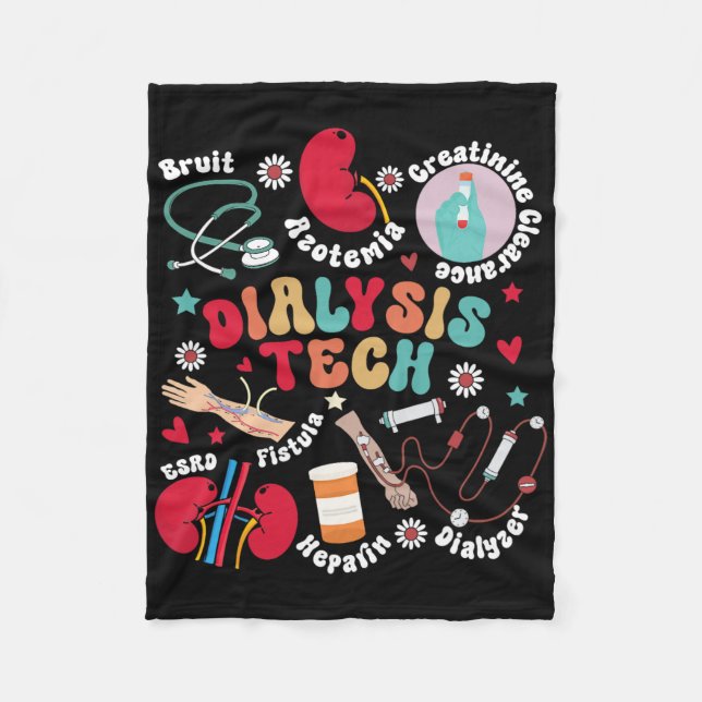 Dialysis Tech Dialysis Technician Appreciation Kid Fleece Blanket (Front)