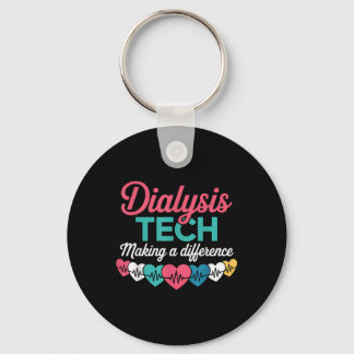 Dialysis Tech Making A Difference Technician Heart Key Ring