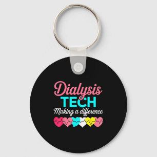 Dialysis Tech Making A Difference Technician Heart Key Ring