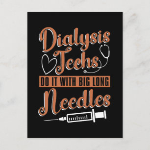 Dialysis Technician Dialysis Techs Do It Nurse Holiday Postcard