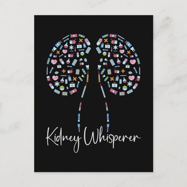 Dialysis Technician Kidney Whisperer Tech Nurse Holiday Postcard (Front)
