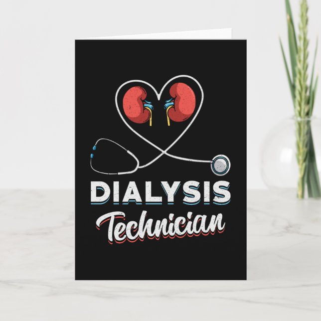 Dialysis Technician Love Nurse Nephrology Tech Card (Front)