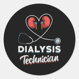 Dialysis Technician Love Nurse Nephrology Tech Classic Round Sticker