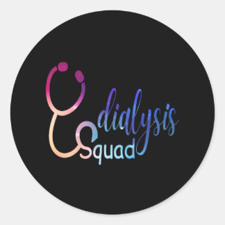 Dialysis Technician Nephrology Kidney Nurse Classic Round Sticker