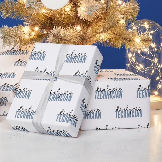 Dialysis Technician | Nephrology Tech Gifts Wrapping Paper (Holidays)