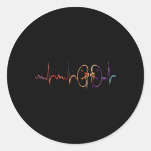 Dialysis Technician Nurse - Kidney Heartbeat Aware Classic Round Sticker