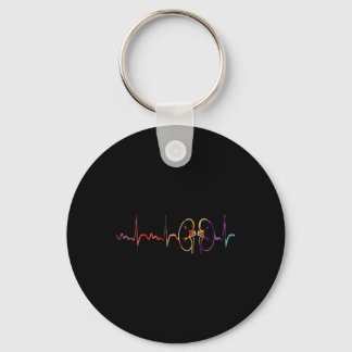 Dialysis Technician Nurse Kidney Heartbeat awarene Key Ring