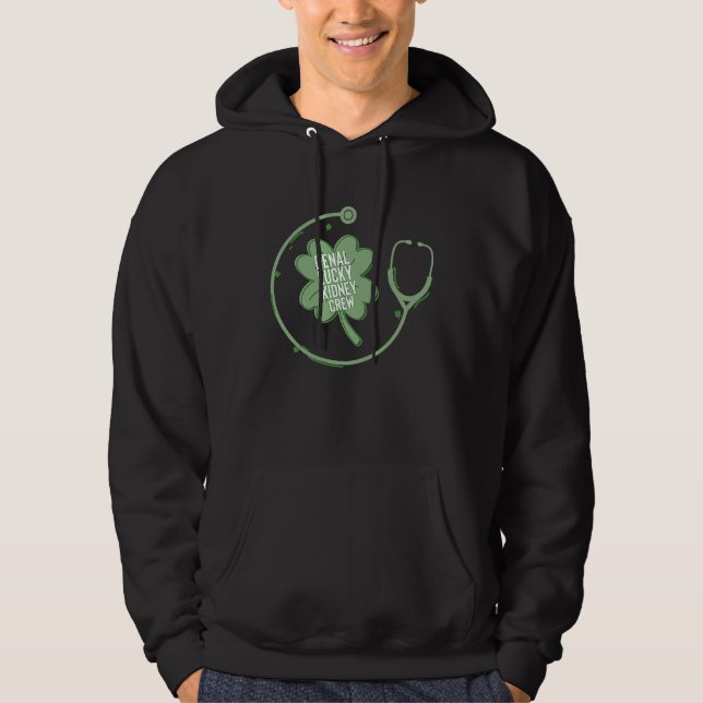 Dialysis Technician  St Patricks Day Shamrock Nurs Hoodie (Front)