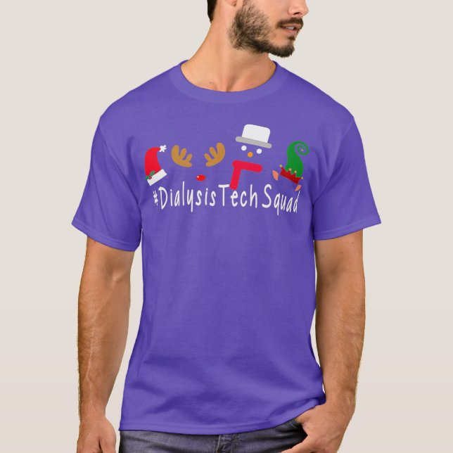 Dialysis Technician Therapists Christmas Tech T-Shirt (Front)
