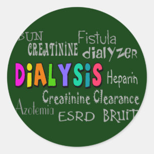Dialysis Terminology Gifts Classic Round Sticker