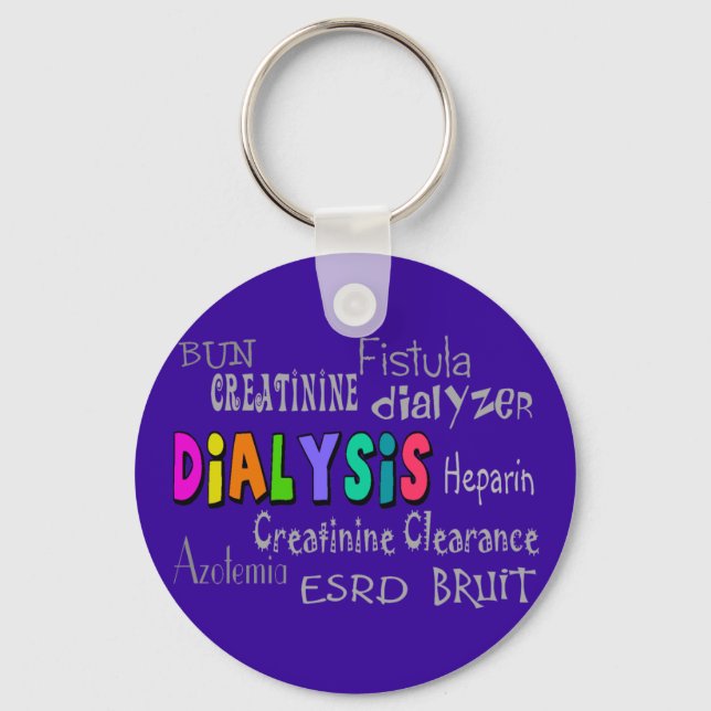 Dialysis Terminology Gifts Key Ring (Front)