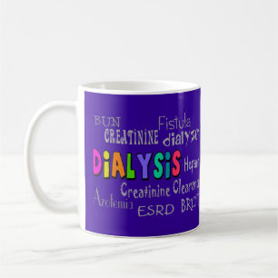 Dialysis Terminology Gifts Keychain purple Magnet Coffee Mug